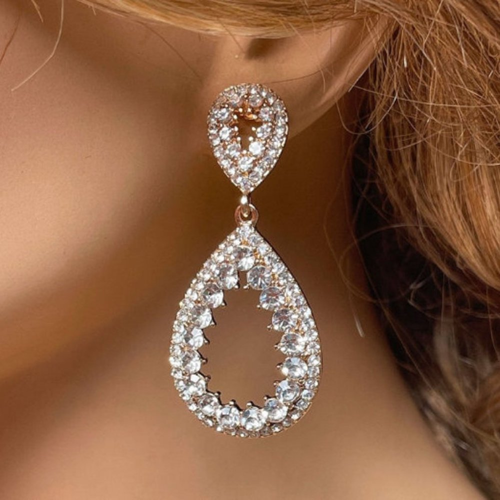 Bridal Earrings, Wedding Hoop Earrings, Bridal Jewelry, Victorian Drop Earrings,